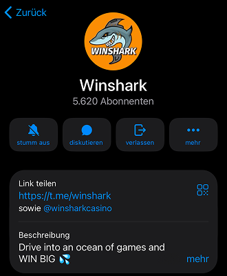 Winshark Casino Telegram